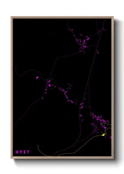 Une affiche de carte sur Hyet