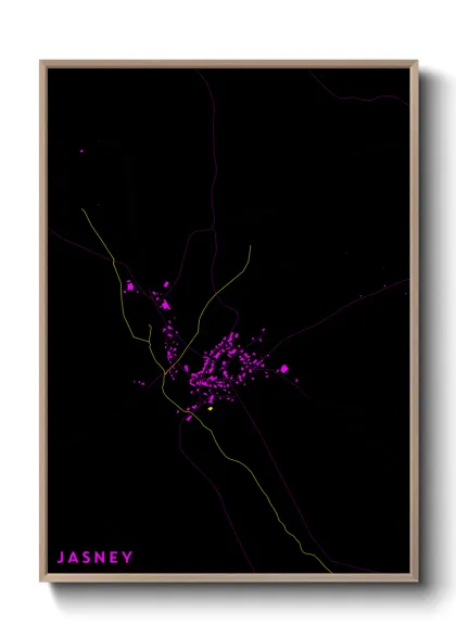 Une affiche de carte sur Jasney