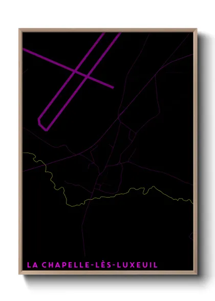 Une affiche de carte sur La Chapelle-lès-Luxeuil