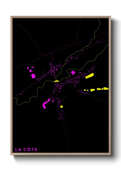 Une affiche de carte sur La Côte