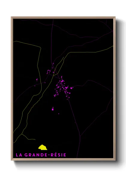 Une affiche de carte sur La Grande-Résie