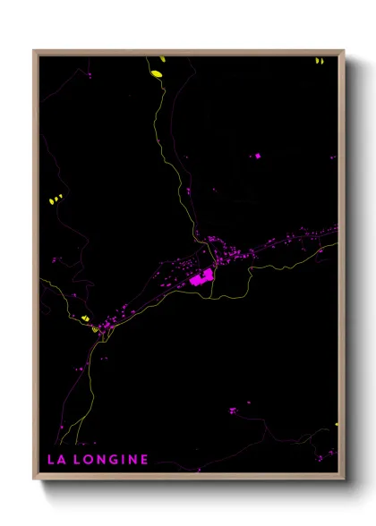 Une affiche de carte sur La Longine