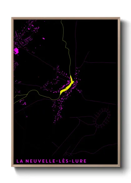 Une affiche de carte sur La Neuvelle-lès-Lure