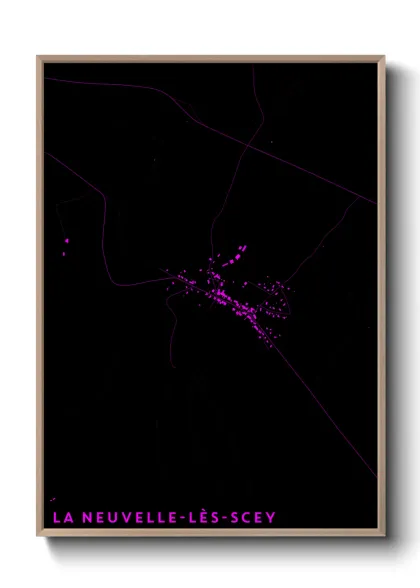 Une affiche de carte sur La Neuvelle-lès-Scey