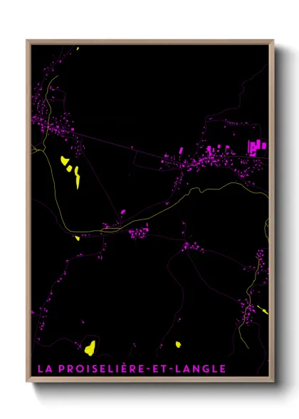 Une affiche de carte sur La Proiselière-et-Langle