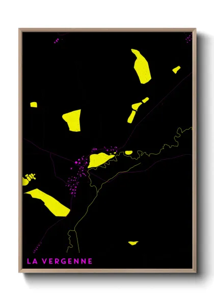 Une affiche de carte sur La Vergenne
