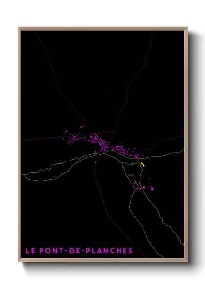 Une affiche de carte sur Le Pont-de-Planches