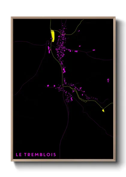 Une affiche de carte sur Le Tremblois