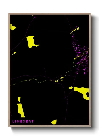 Une affiche de carte sur Linexert