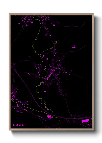 Une affiche de carte sur Luze
