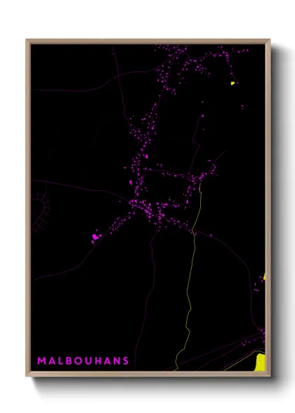 Une affiche de carte sur Malbouhans