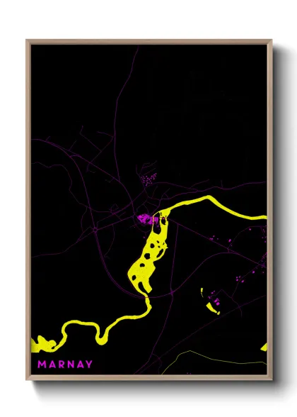 Une affiche de carte sur Marnay