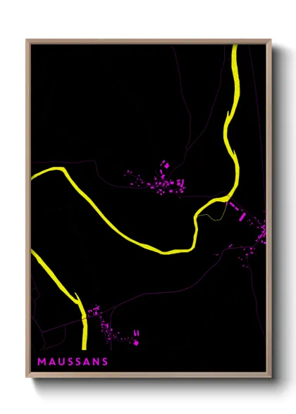 Une affiche de carte sur Maussans