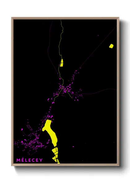Une affiche de carte sur Mélecey