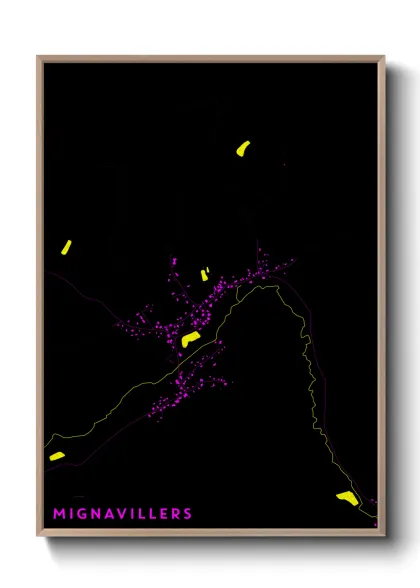 Une affiche de carte sur Mignavillers