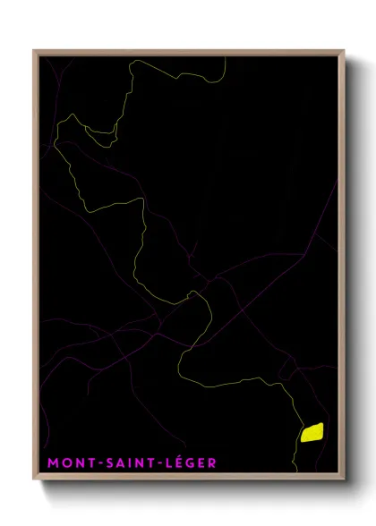 Une affiche de carte sur Mont-Saint-Léger