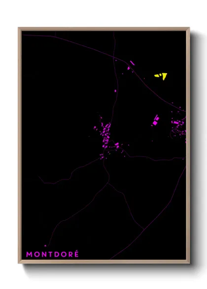 Une affiche de carte sur Montdoré