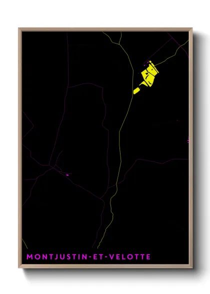 Une affiche de carte sur Montjustin-et-Velotte