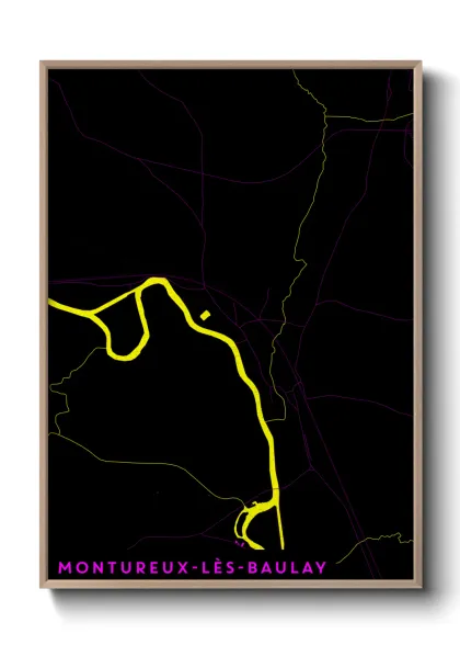 Une affiche de carte sur Montureux-lès-Baulay