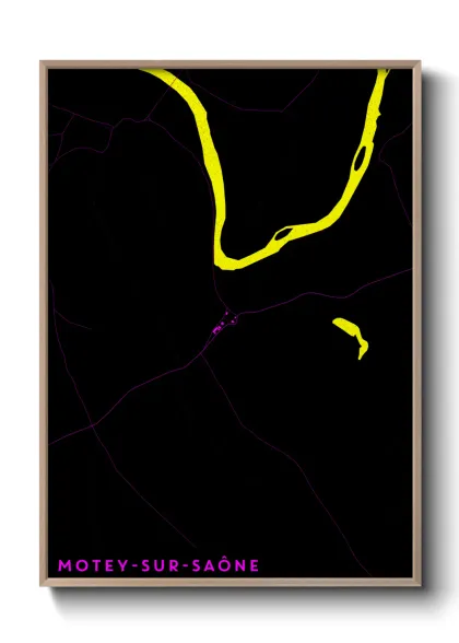 Une affiche de carte sur Motey-sur-Saône