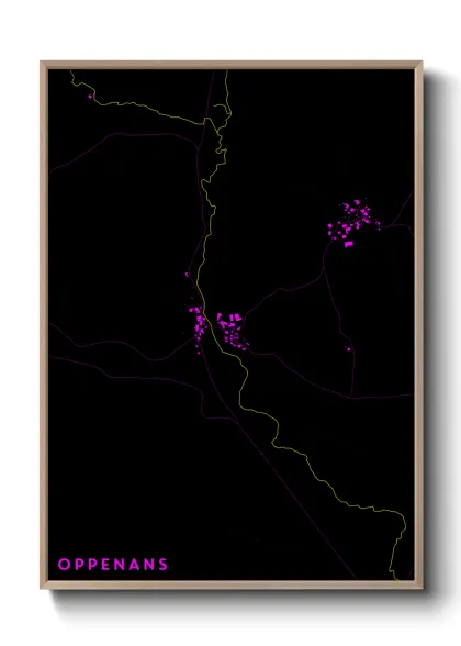 Une affiche de carte sur Oppenans