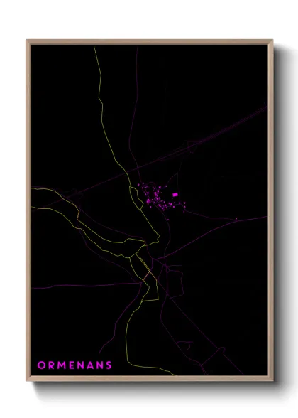 Une affiche de carte sur Ormenans