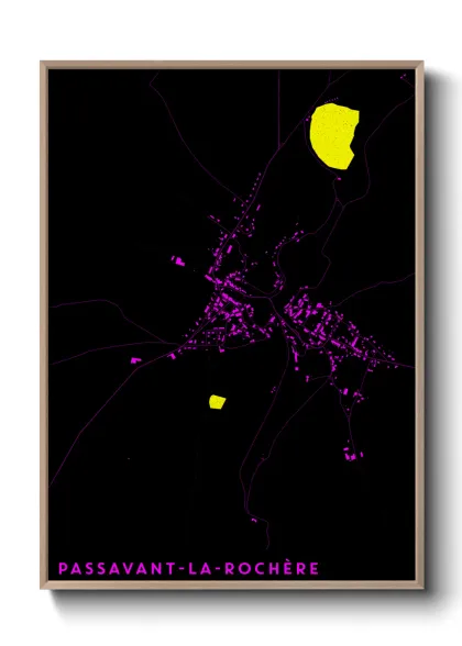 Une affiche de carte sur Passavant-la-Rochère