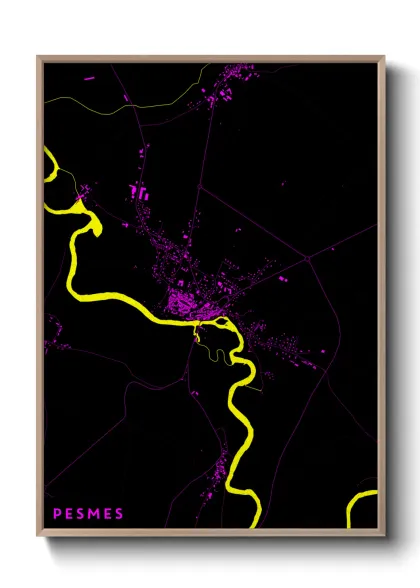 Une affiche de carte sur Pesmes