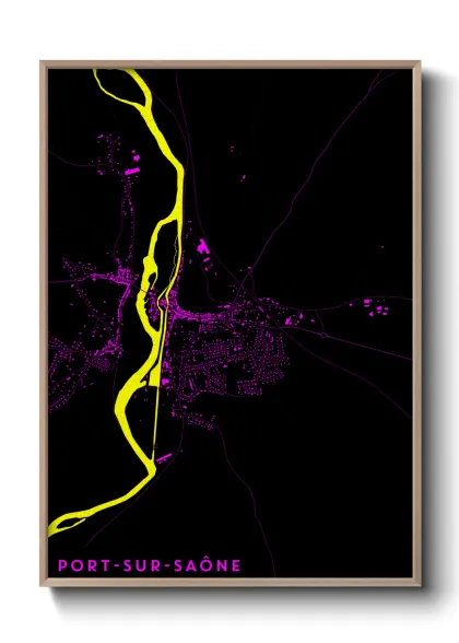 Une affiche de carte sur Port-sur-Saône