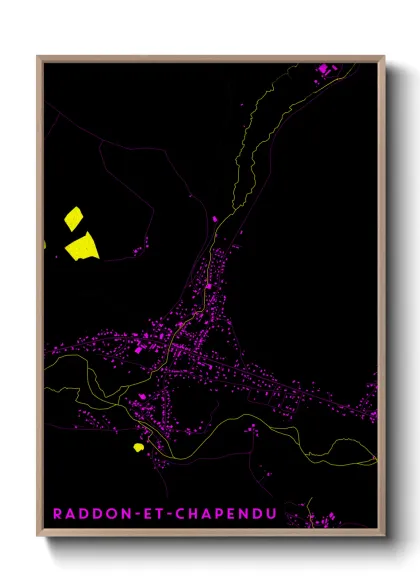 Une affiche de carte sur Raddon-et-Chapendu