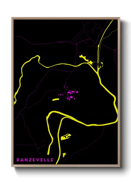 Une affiche de carte sur Ranzevelle