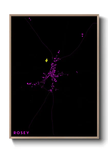 Une affiche de carte sur Rosey