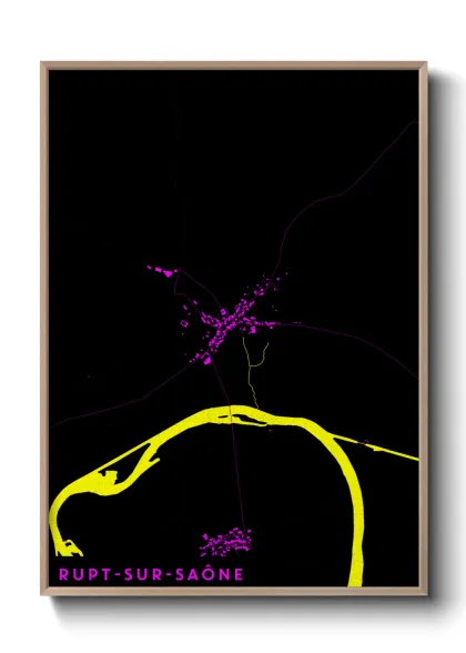 Une affiche de carte sur Rupt-sur-Saône