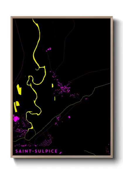 Une affiche de carte sur Saint-Sulpice