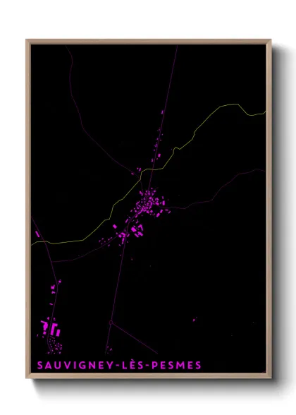 Une affiche de carte sur Sauvigney-lès-Pesmes