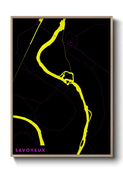 Une affiche de carte sur Savoyeux