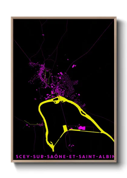 Une affiche de carte sur Scey-sur-Saône-et-Saint-Albin