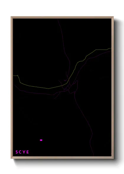 Une affiche de carte sur Scye