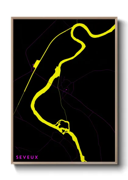 Une affiche de carte sur Seveux