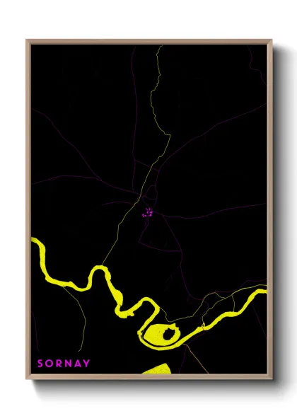 Une affiche de carte sur Sornay