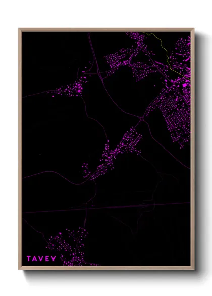 Une affiche de carte sur Tavey