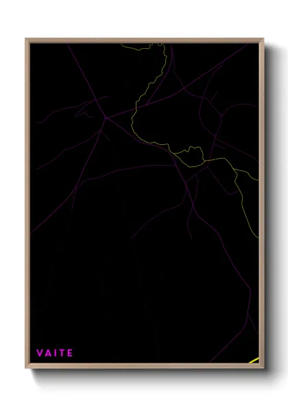 Une affiche de carte sur Vaite