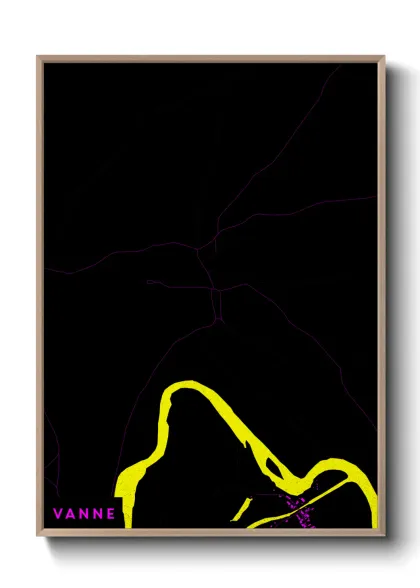 Une affiche de carte sur Vanne