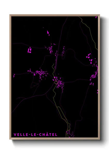Une affiche de carte sur Velle-le-Châtel