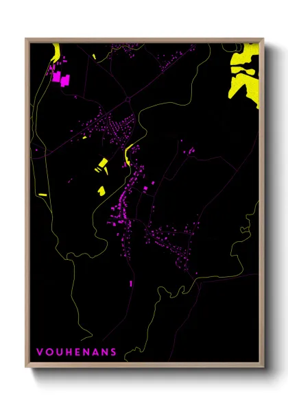 Une affiche de carte sur Vouhenans