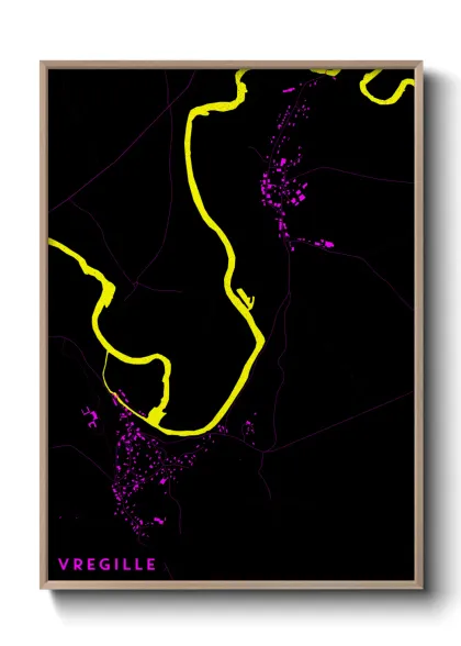Une affiche de carte sur Vregille