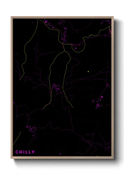 Une affiche de carte sur Chilly