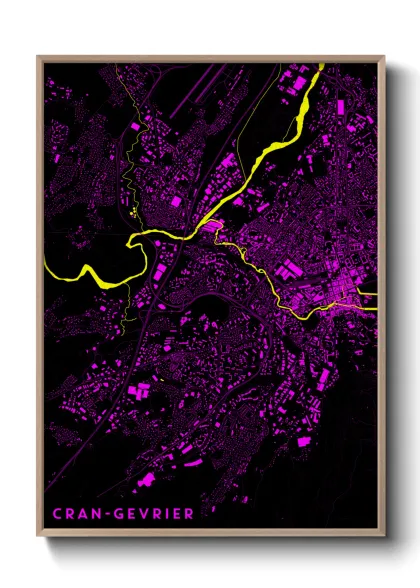 Une affiche de carte sur Cran-Gevrier