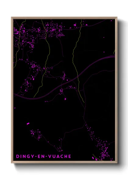 Une affiche de carte sur Dingy-en-Vuache