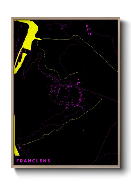 Une affiche de carte sur Franclens